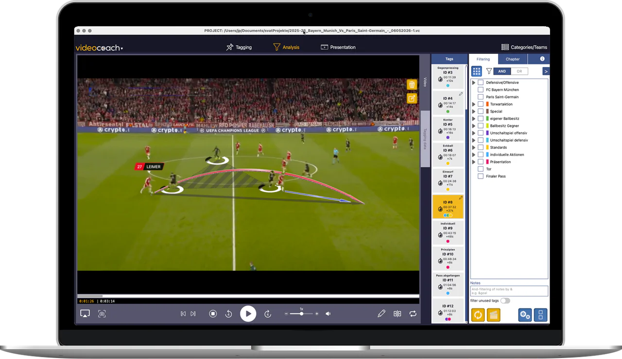 videocoach Software-Screenshot