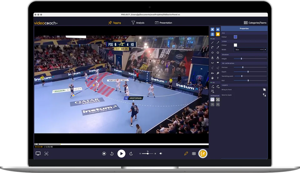 videocoach studio Telestration-Vorschau