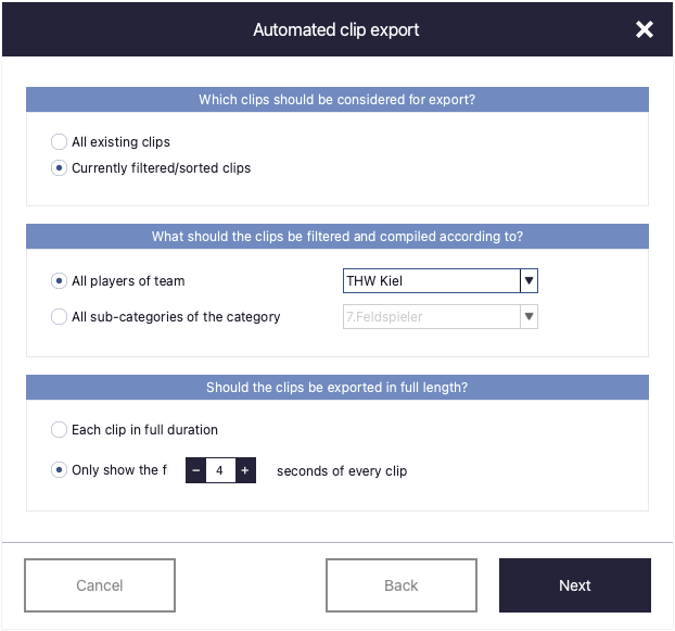 videocoach automatic shot-chart video creation for handball